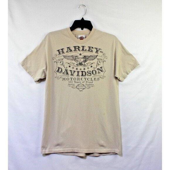 Harley Davidson Myrtle Beach South Carolina Tan T Shirt Size Medium USA - Picture 1 of 9